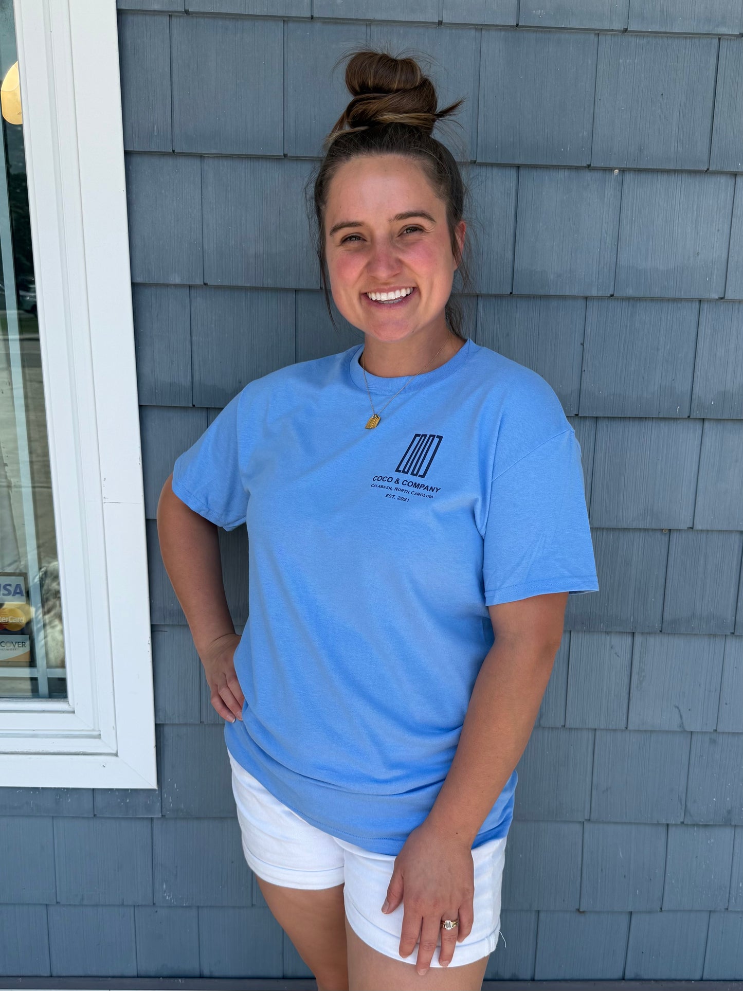 Custom Sunset Beach Stamp T-shirt- Multiple Colors