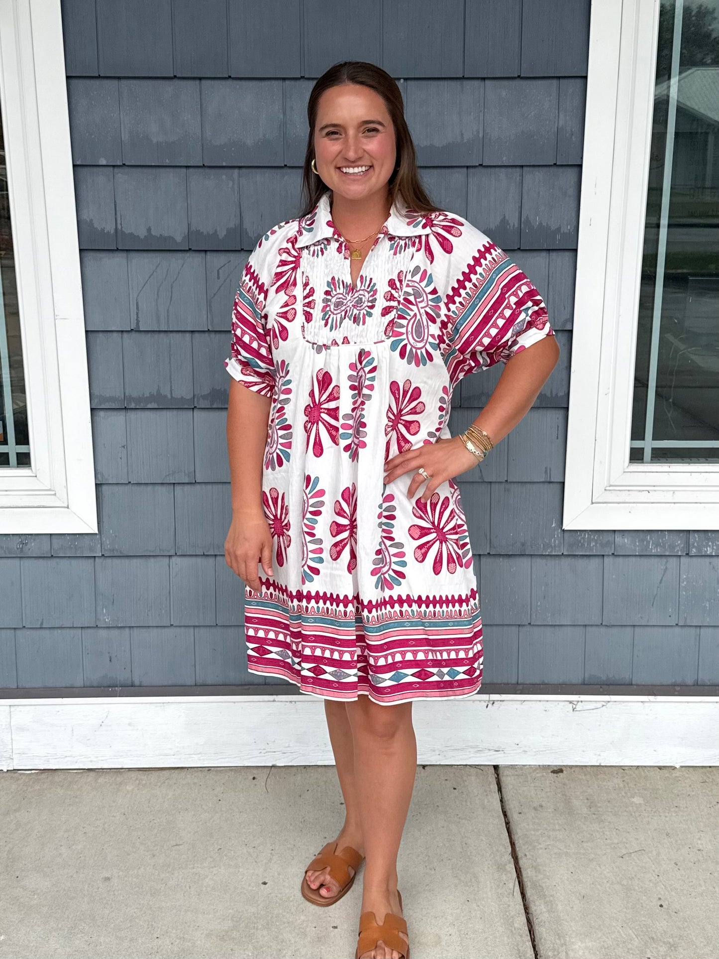 Berry Mix Printed Dress