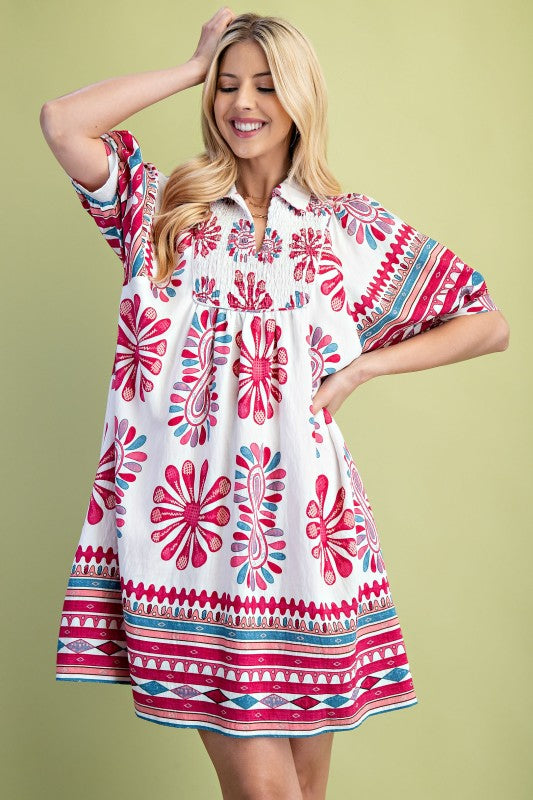 Berry Mix Printed Dress