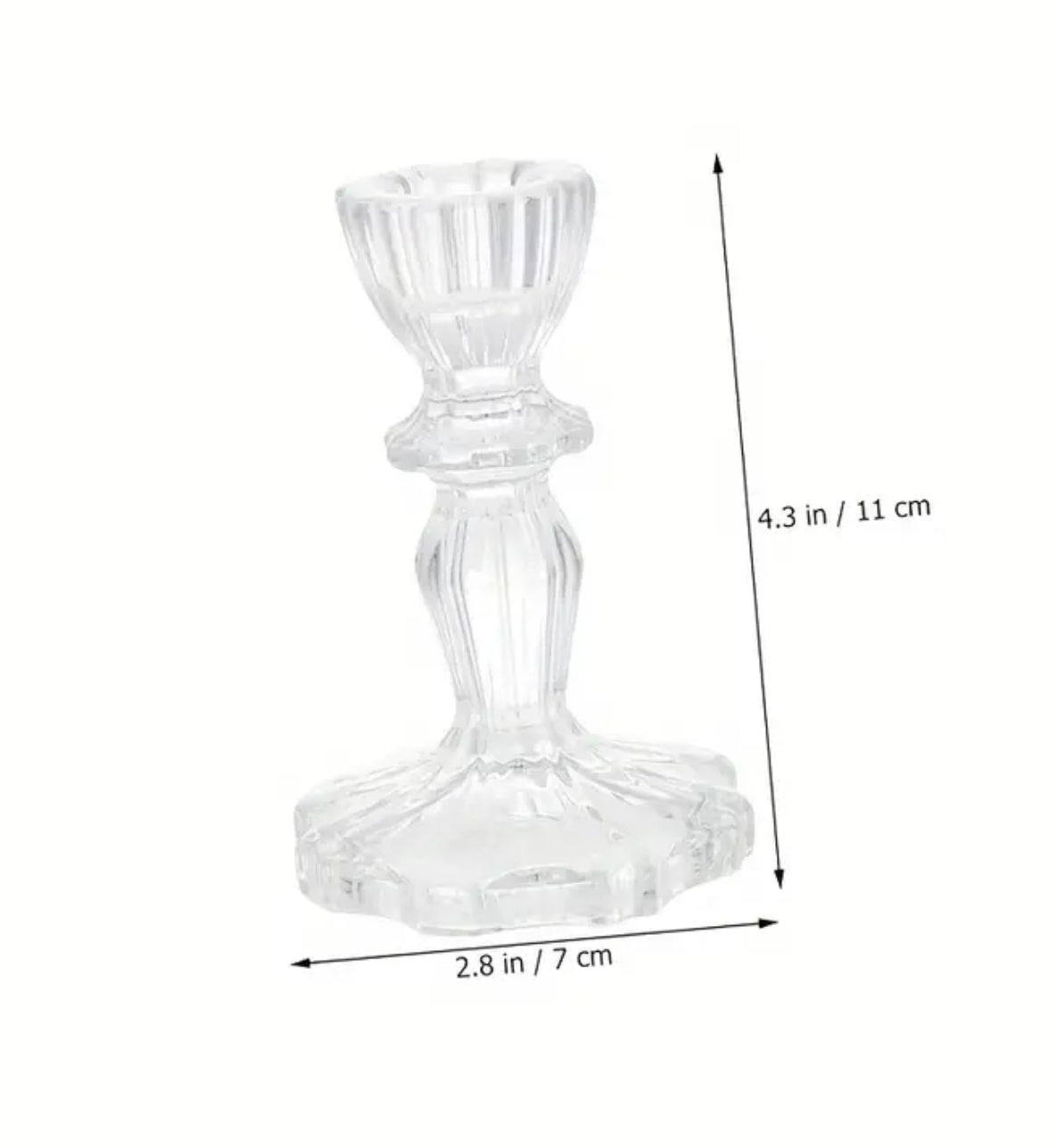 Pink Glass Candle Holder (1)