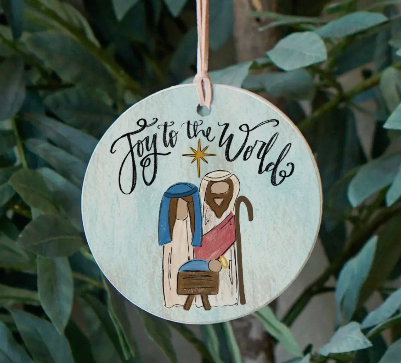 Joy to the World Wooden Ornament