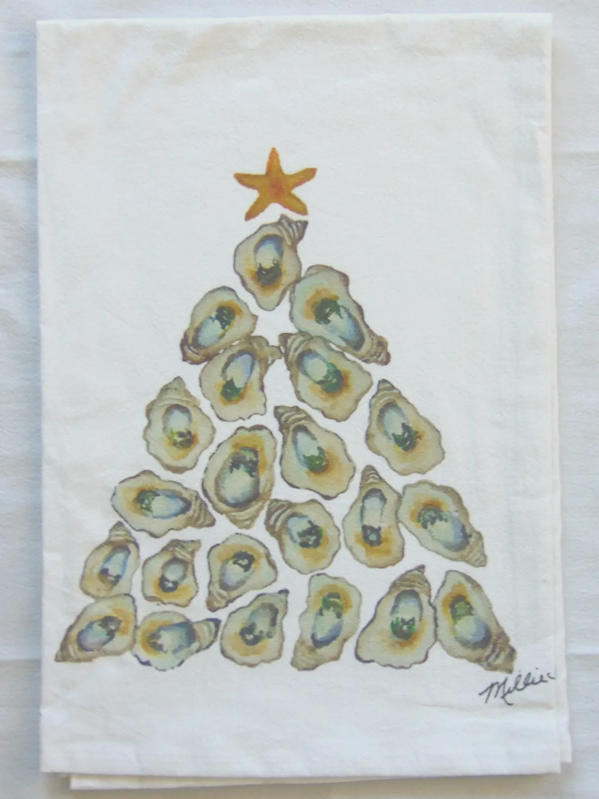 Oyster Tree Flour Sack Towel