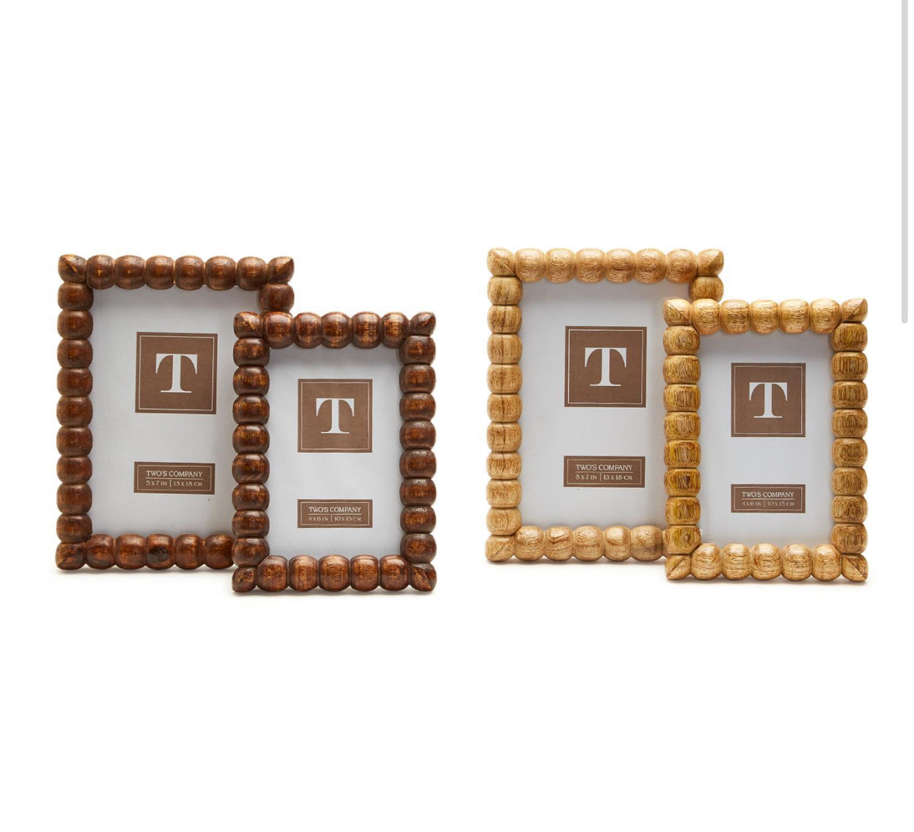 4x6 Light Brown Bobbin Photo Frame