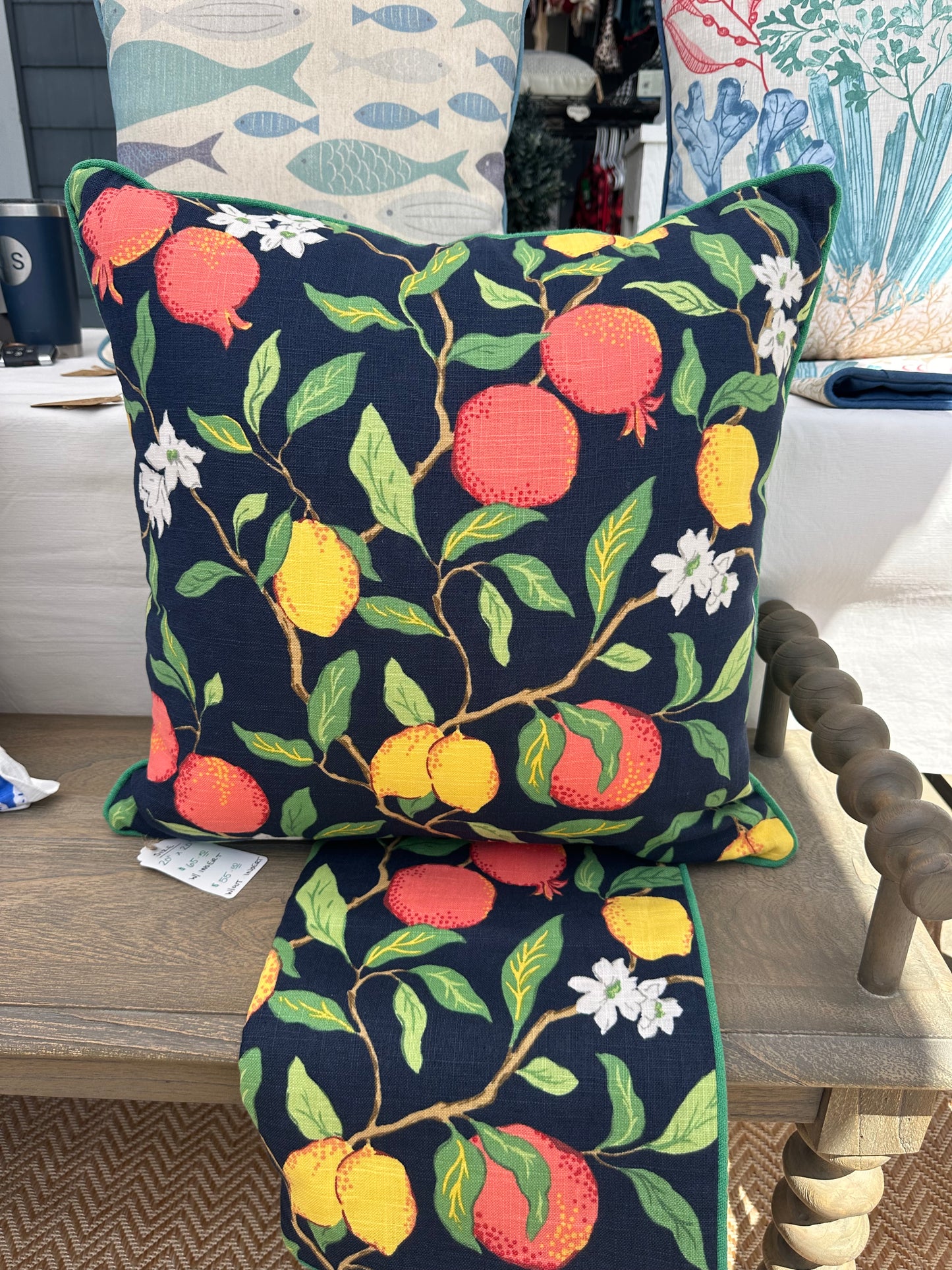 Fruit Print Pillow Cover