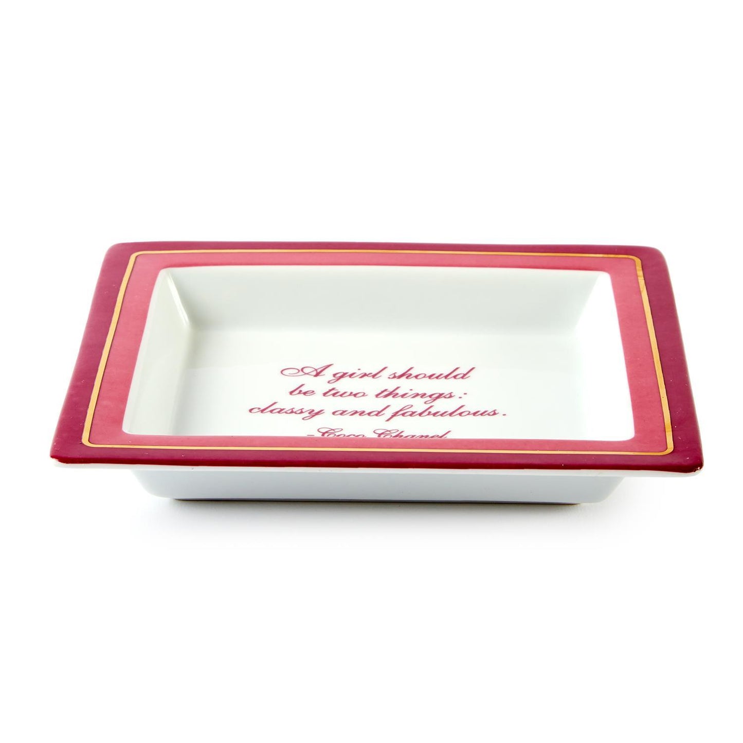 Classy & Fabulous Porcelain Tray w/Gift Box