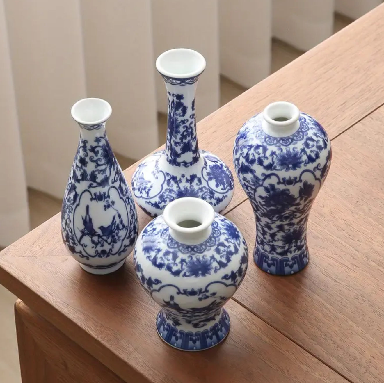 Classic Blue & White Ceramic Vases