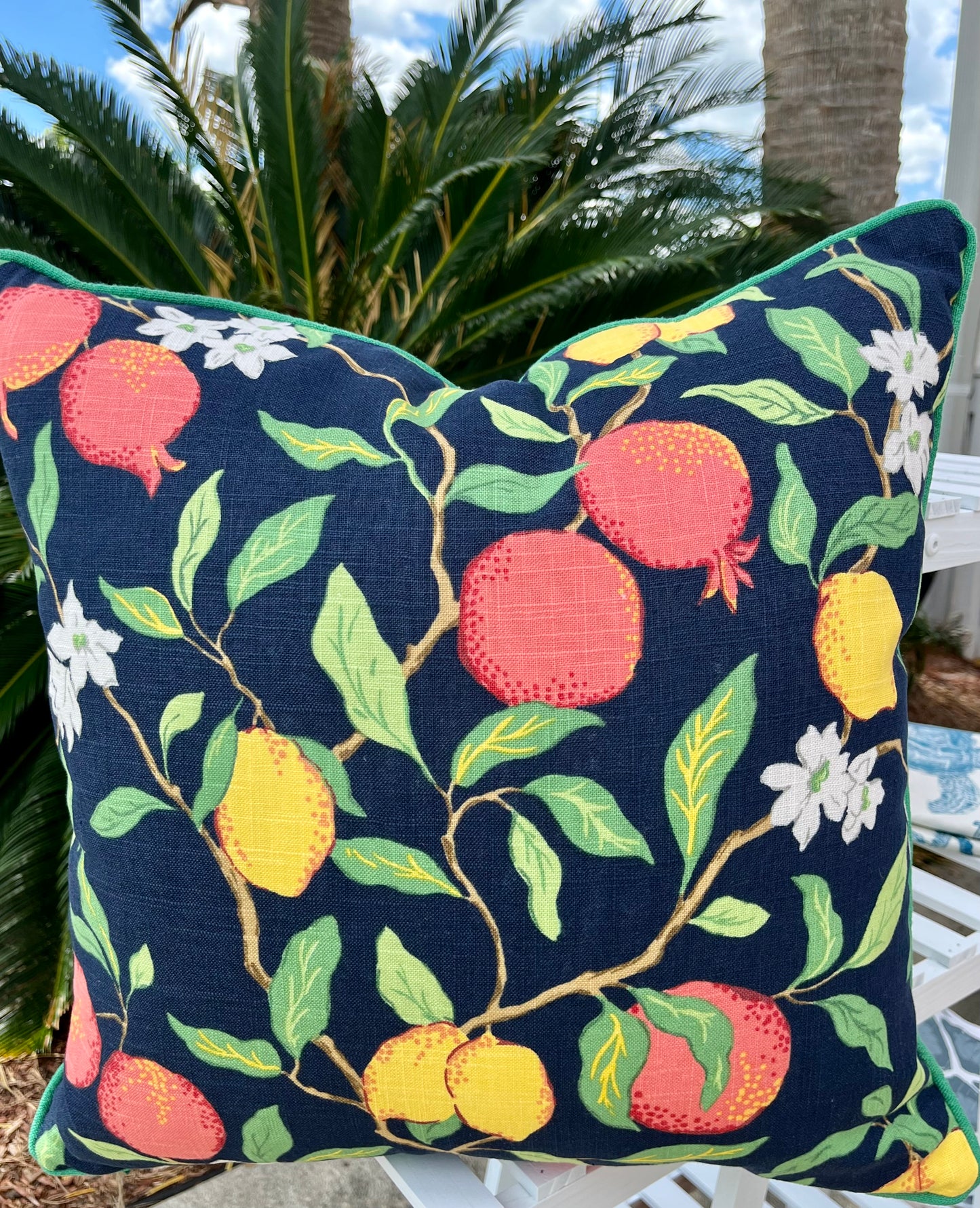 Fruit Print Pillow Cover
