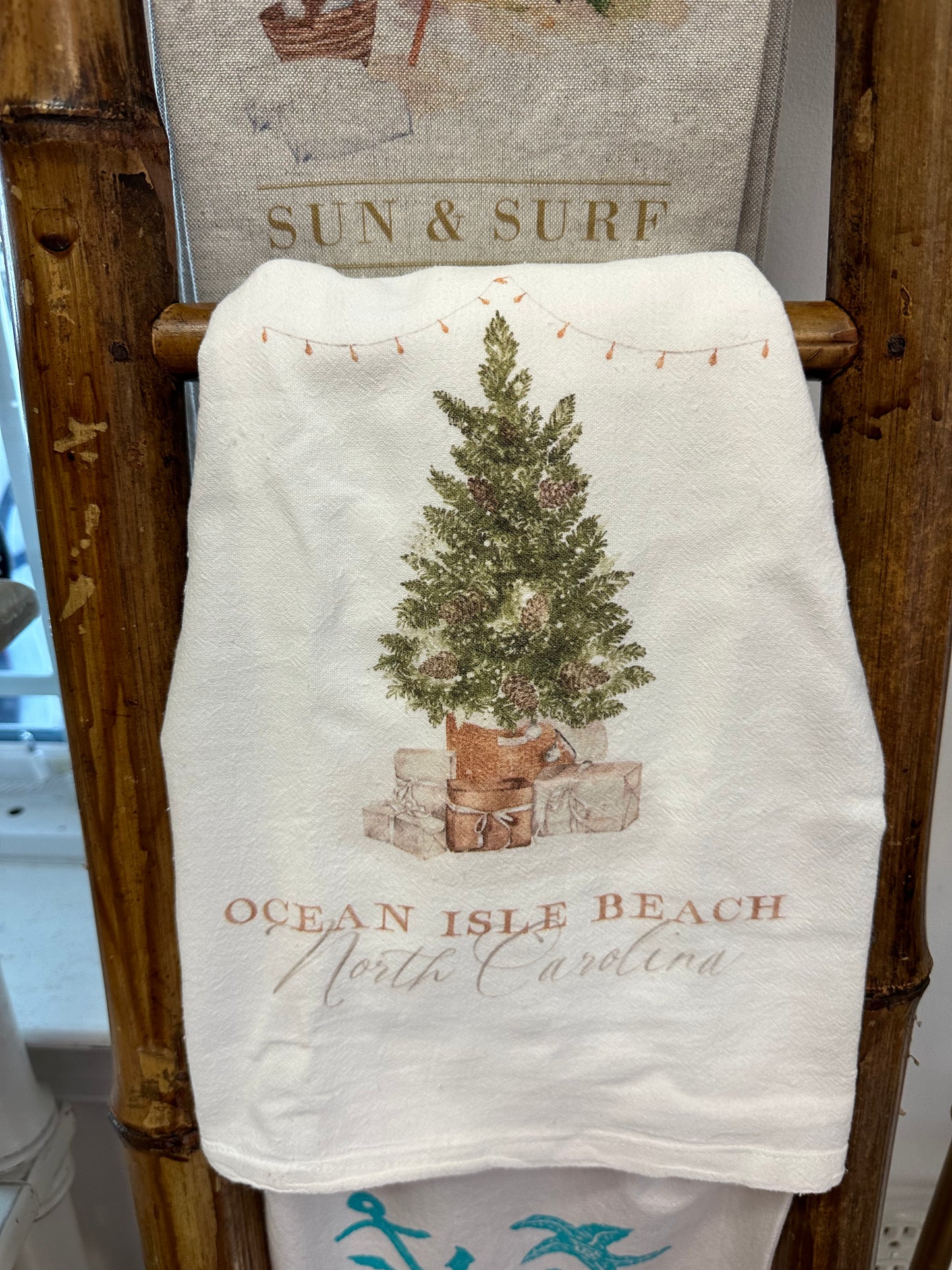 OIB Custom Cottage Tree Tea Towel