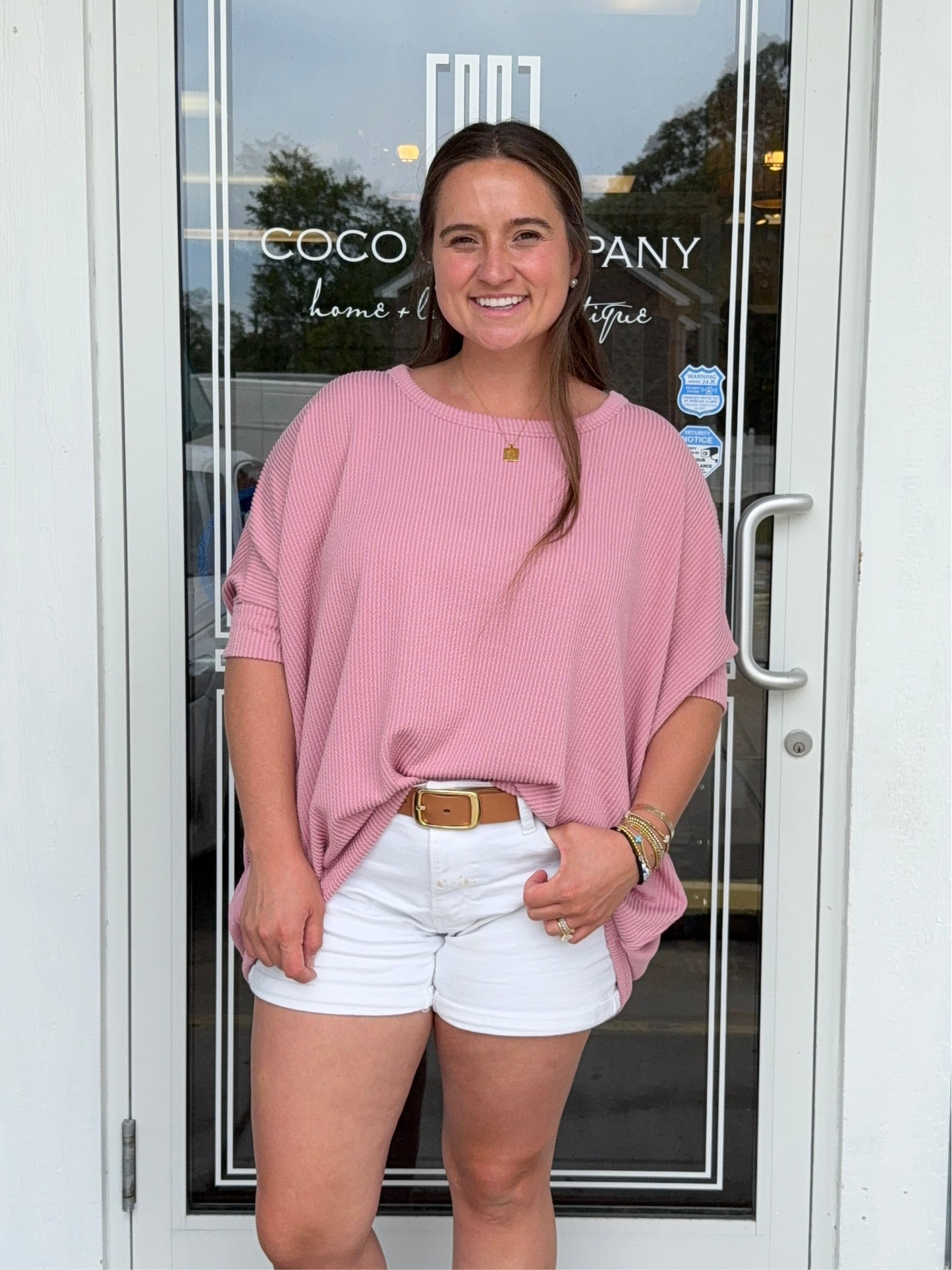 Dust Mauve Oversized Knit Top