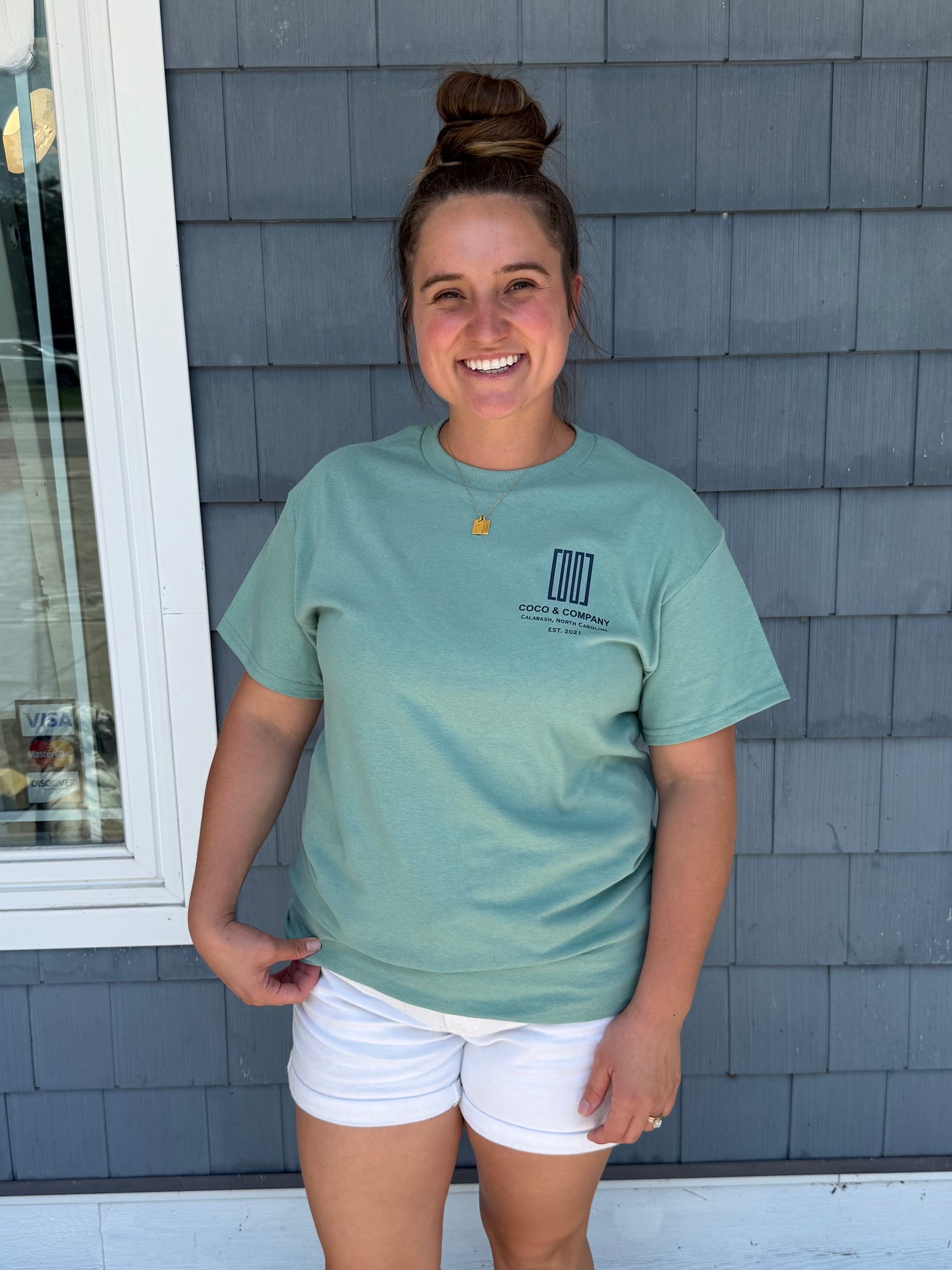 Custom Sunset Beach Stamp T-shirt- Multiple Colors
