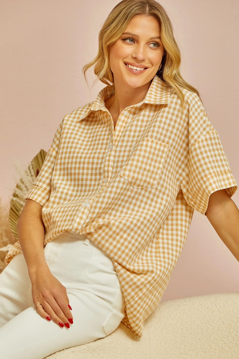 Marigold Button Down Shirt