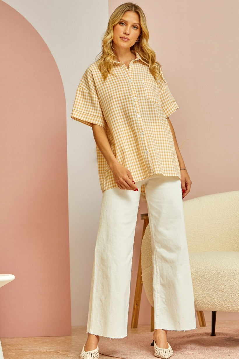 Marigold Button Down Shirt