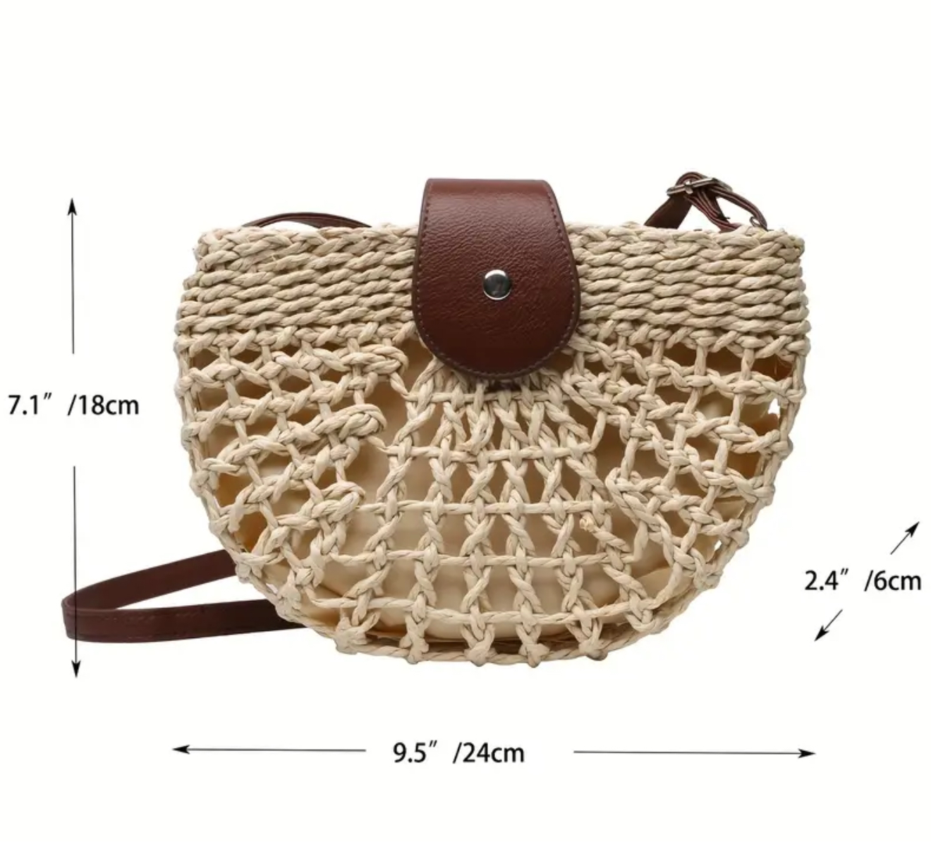 Light Straw Crossbody Bag