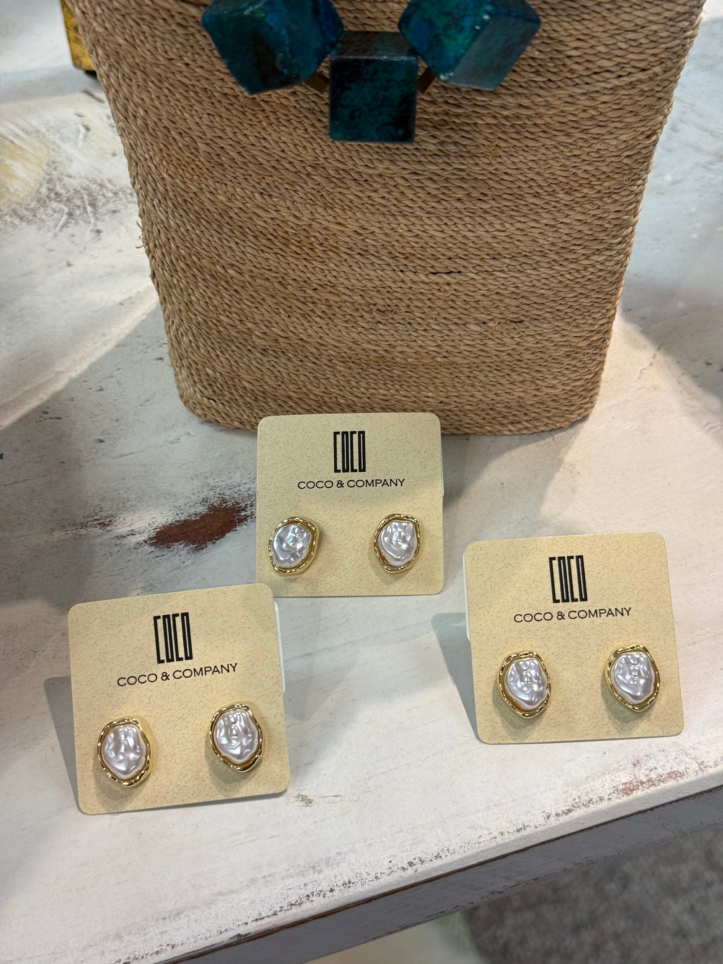 Vintage Inspired Pearl Studs