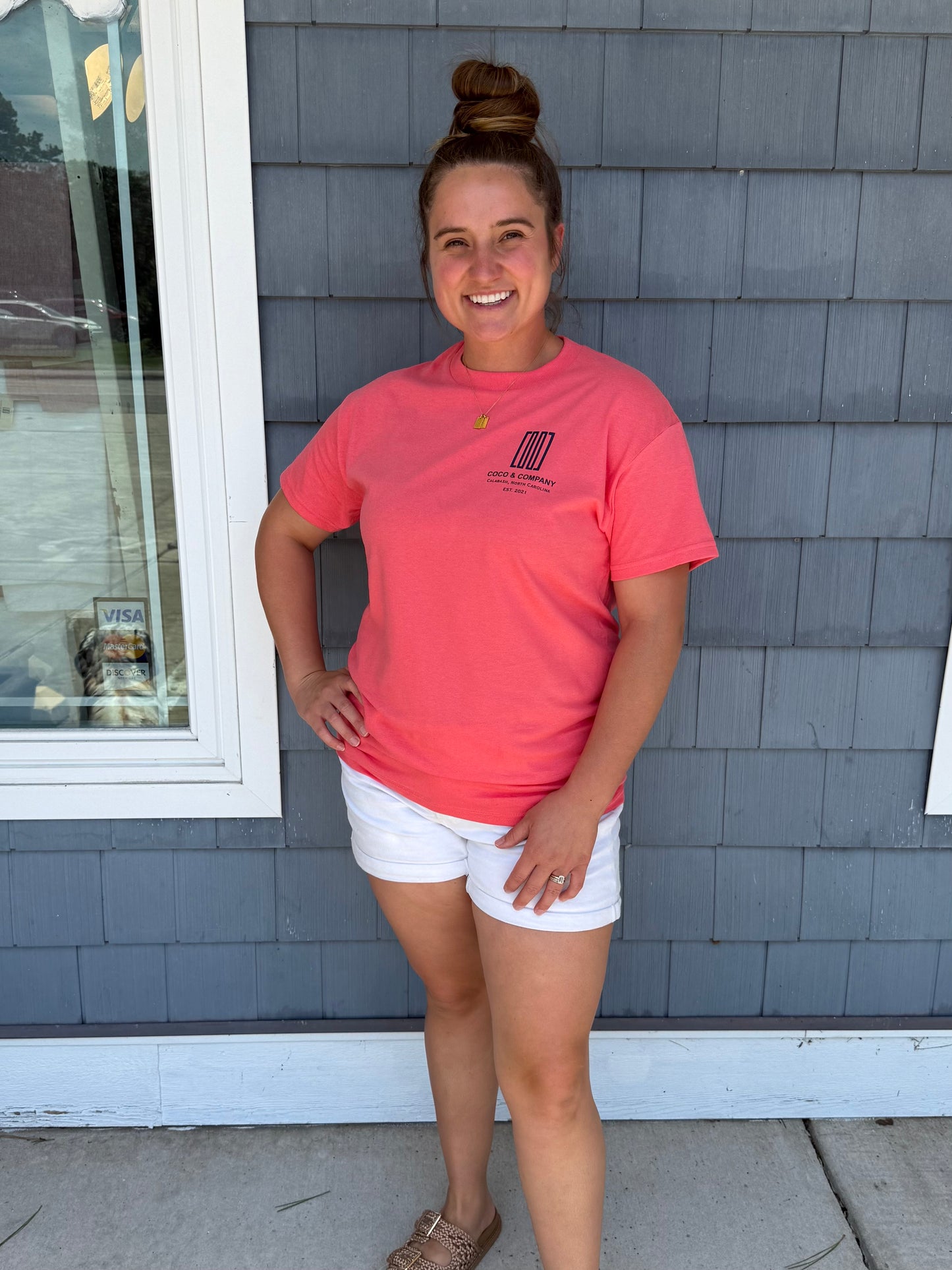 Custom Sunset Beach Stamp T-shirt- Multiple Colors