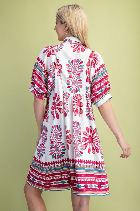 Berry Mix Printed Dress