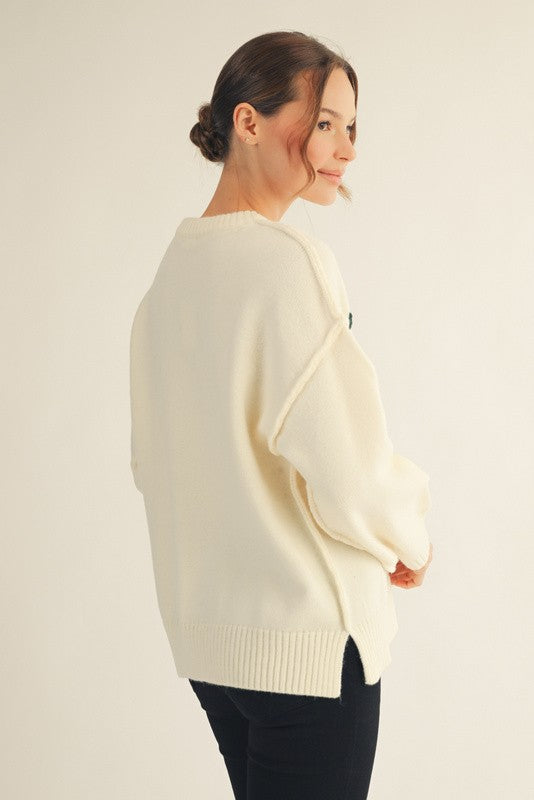 Cream Pumpkin Sweater SHIPS OR PICKUP FROM COCO 10/10/25