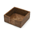 Dark Rattan Cocktail Napkin Holder Caspari