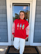Red Nutcracker Sequin Mockneck