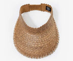 Playa Crochet Straw Visor Cocoa