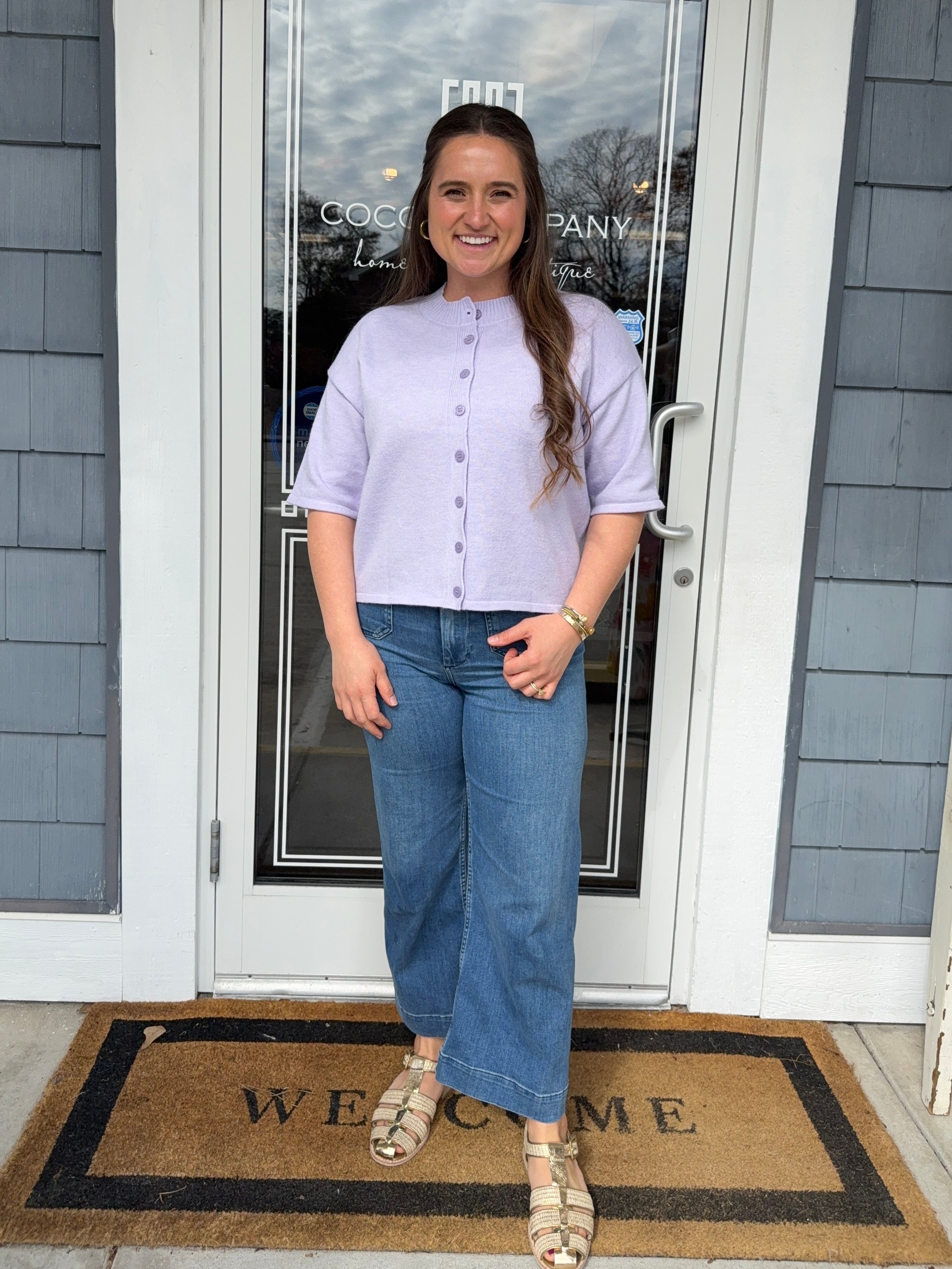 Purple Knit Cardigan