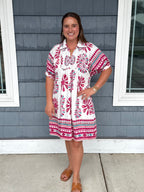 Berry Mix Printed Dress