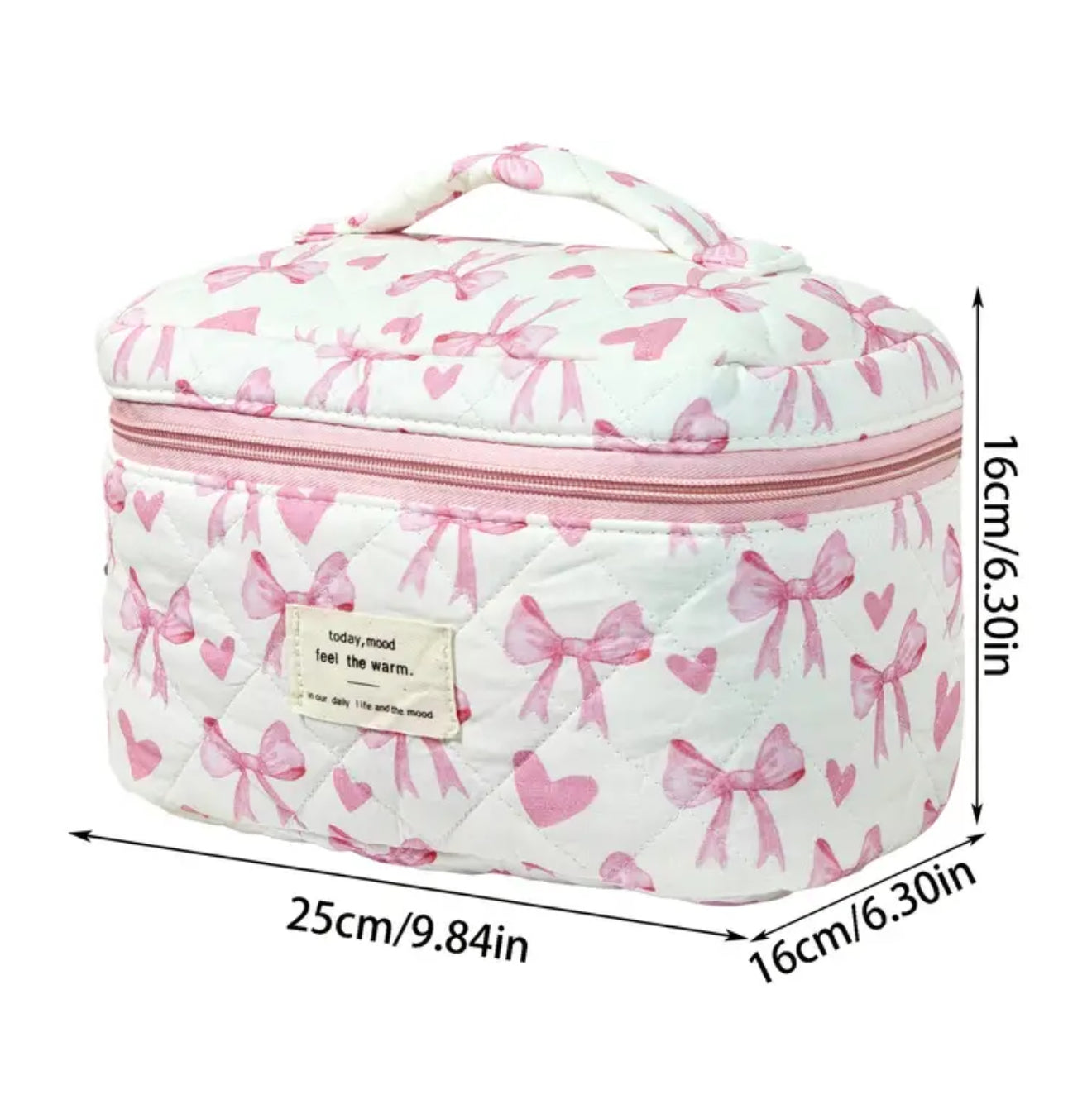 Pink Bow Quilted Bag