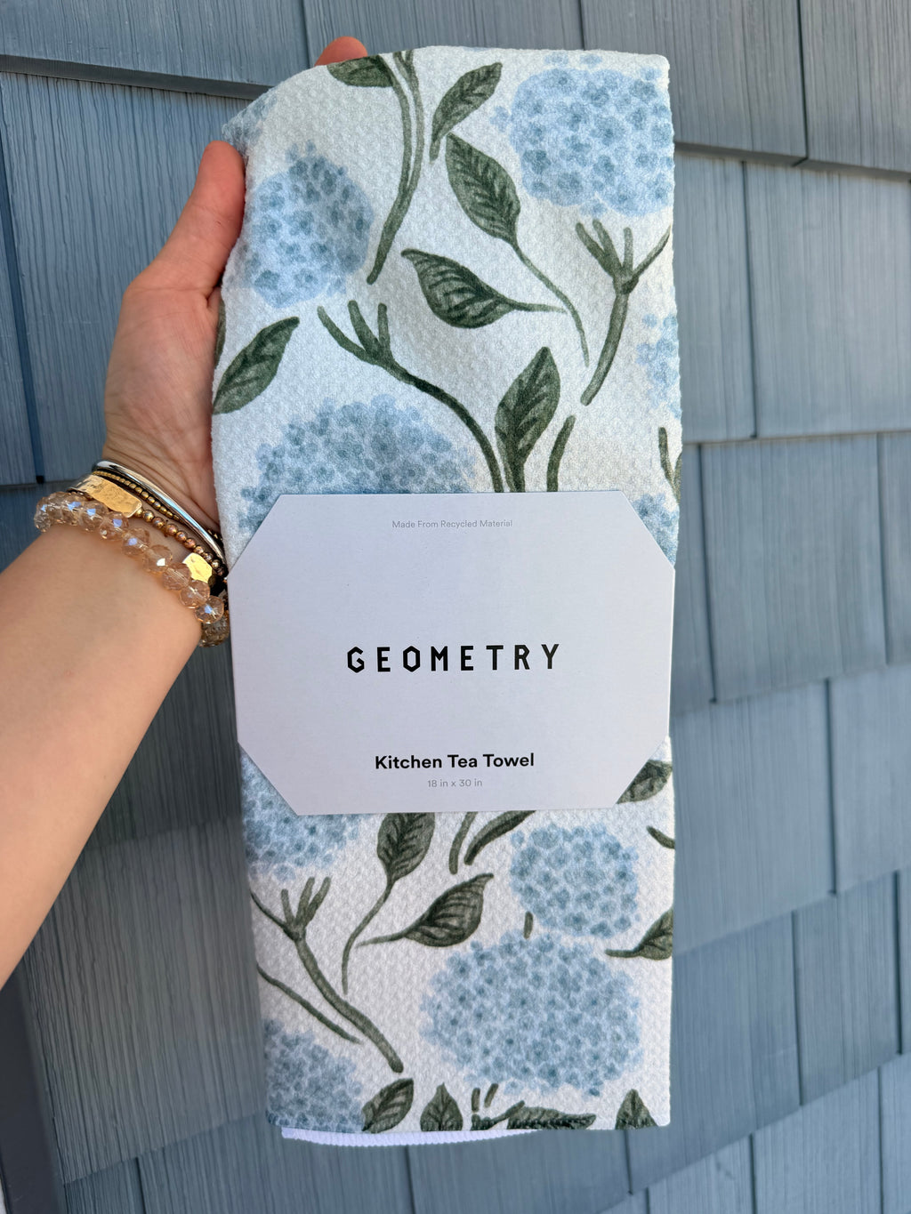 Hydrangea Tea Towel Geometry