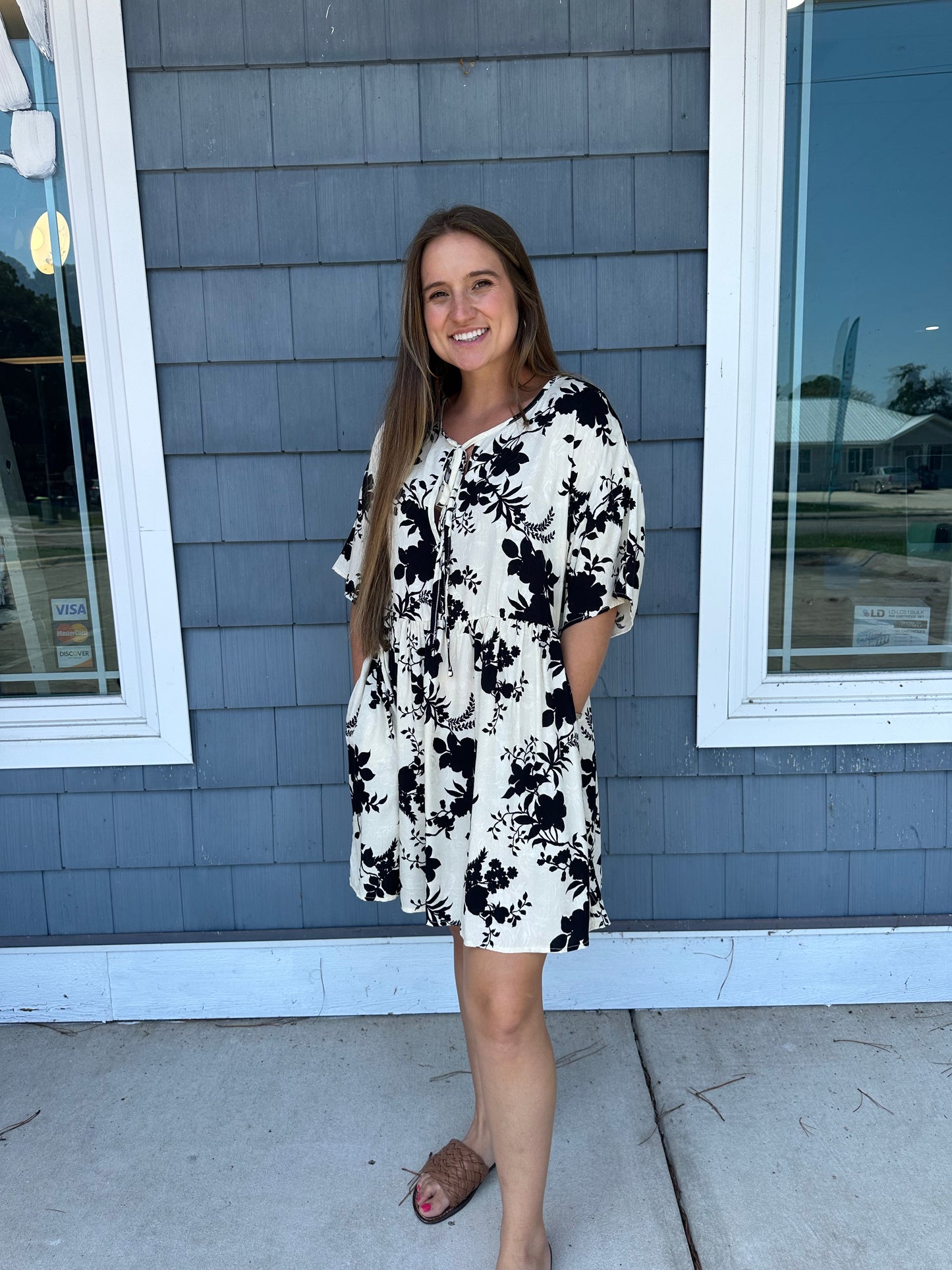 Floral Print SS Woven Mini Dress