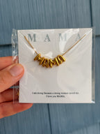 Gold MAMA Bubble Necklace