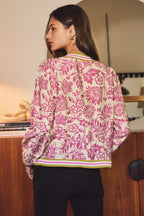 Orchid Wave Knit Top