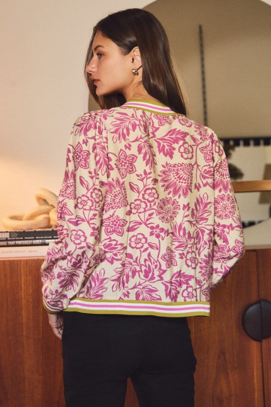 Orchid Wave Knit Top