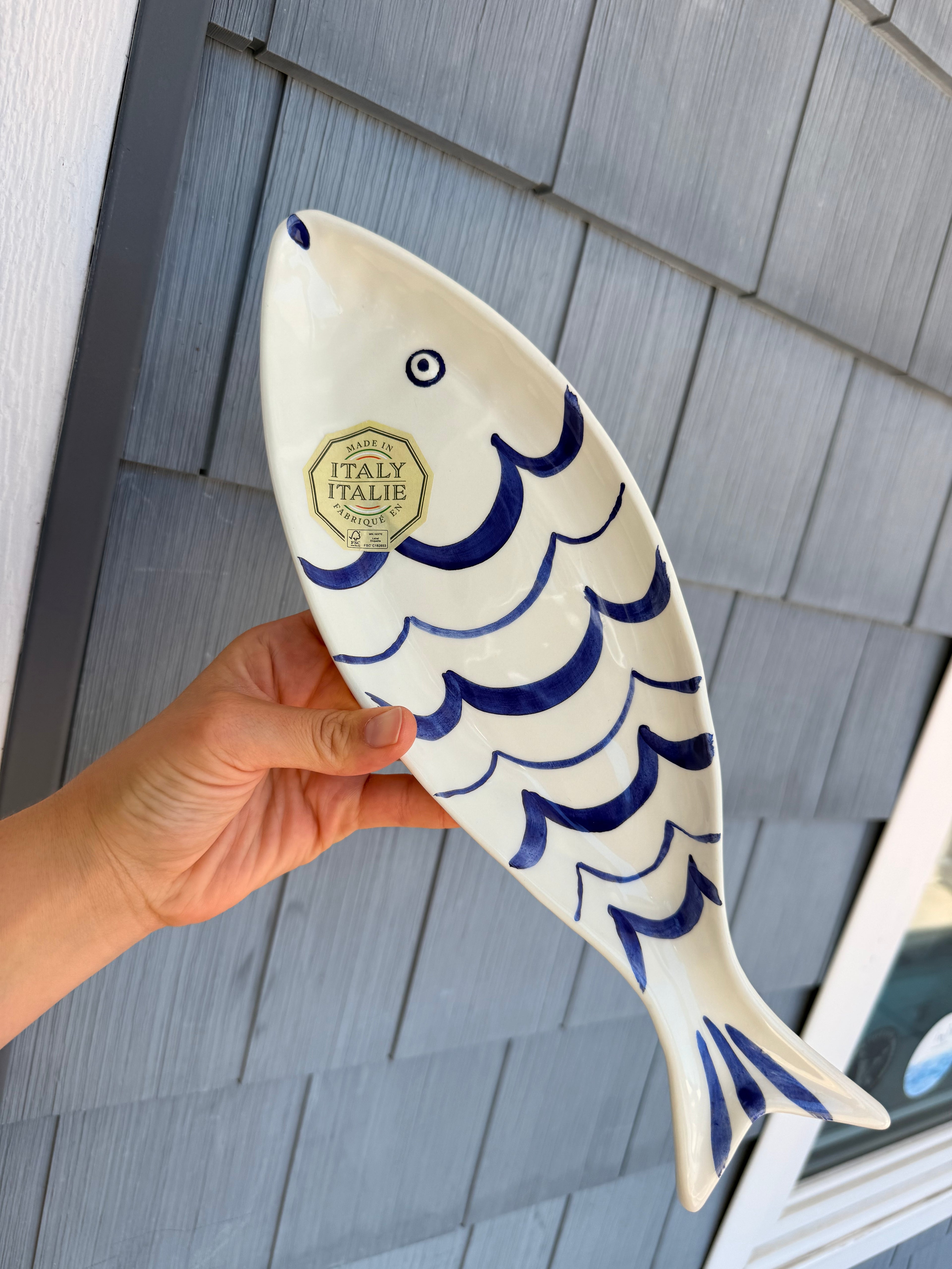 Blue & White Fish Plate