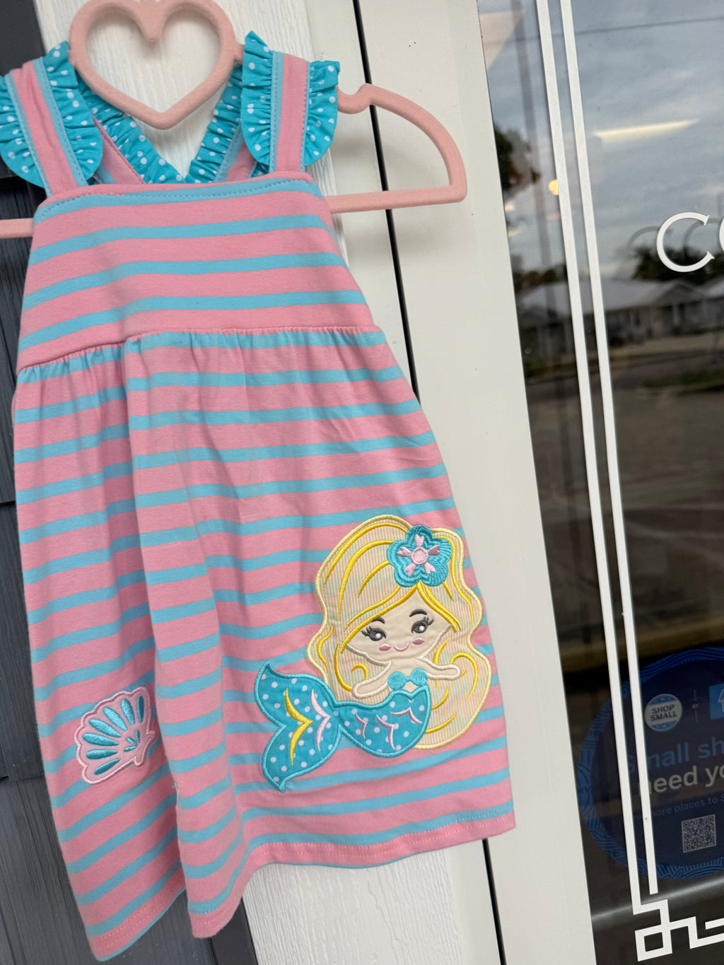 Under The Sea Mermaid Pink Knit Dress, Classic Whimsy 24M