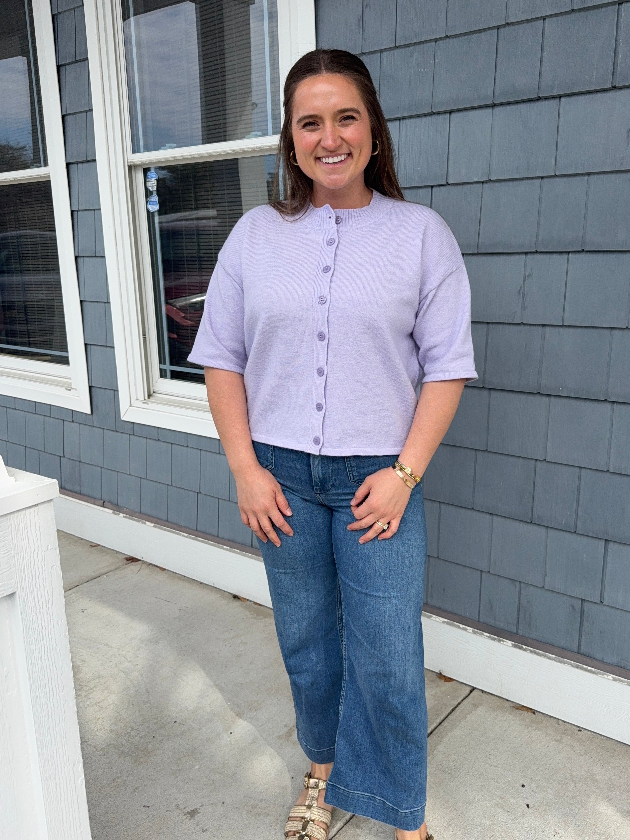 Purple Knit Cardigan