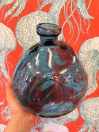 Blue Recycled Glass Vase Made in Spain