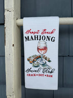 Sunset Beach Mahjong Social Club Waffle Towel