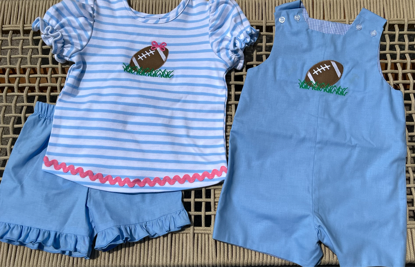 Tiny Touchdown Girls Short Set, Bailey Boys