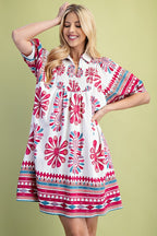 Berry Mix Printed Dress