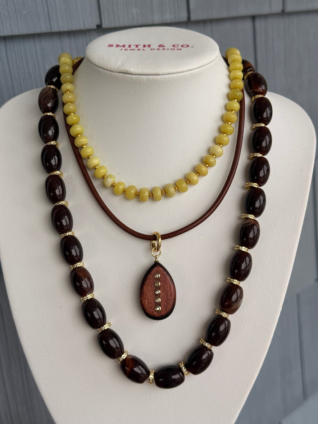 Chunky Magnetic Link Necklace- Dark Brown- Smith & Co.