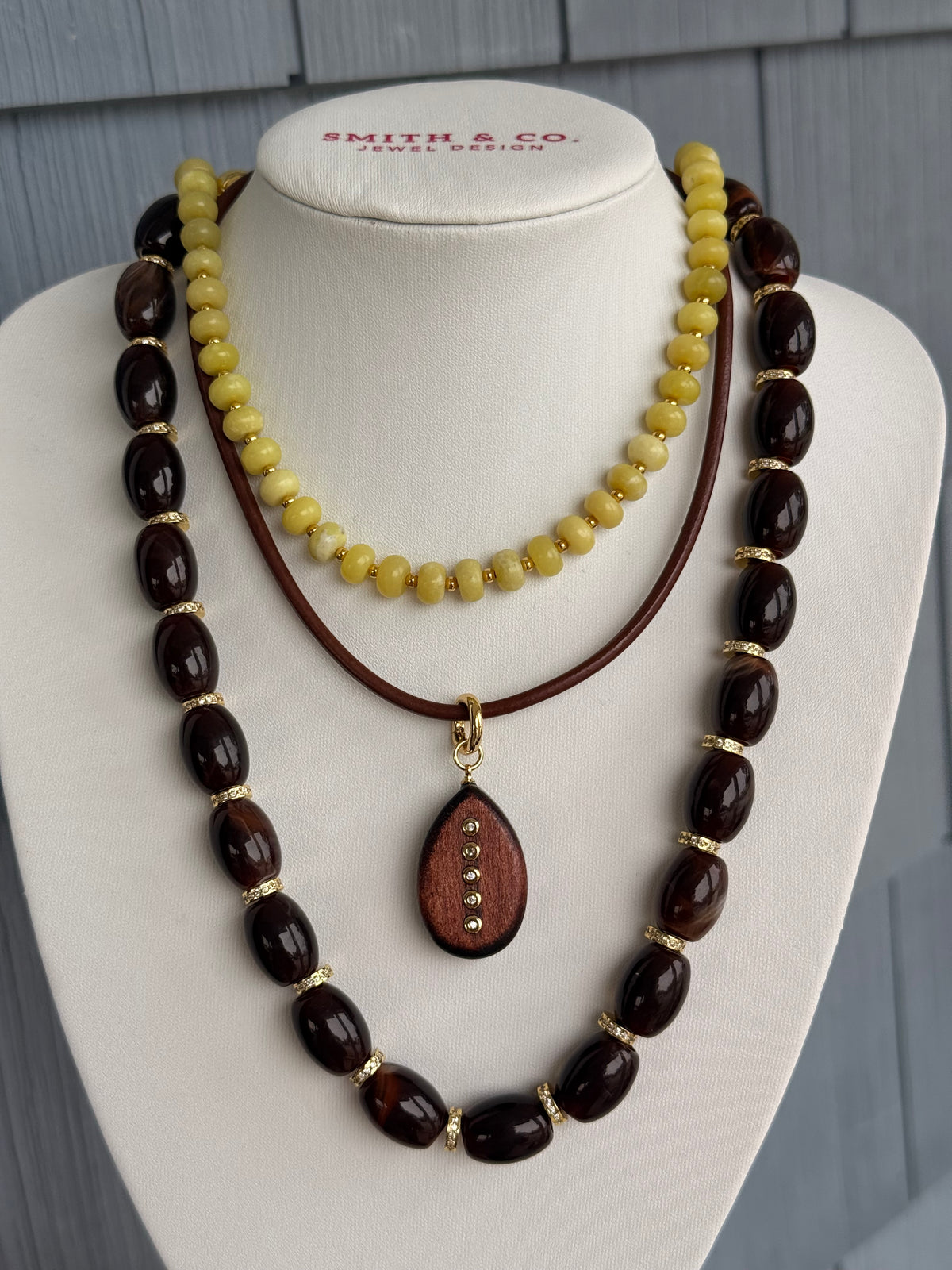 Chunky Magnetic Link Necklace- Dark Brown- Smith & Co.
