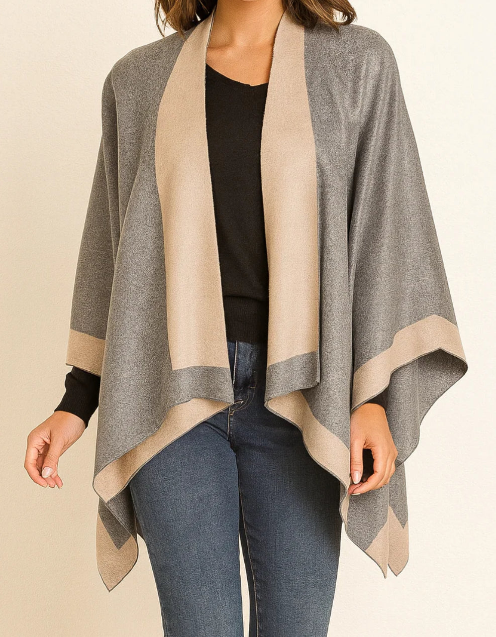 Grey & Tan Wrap