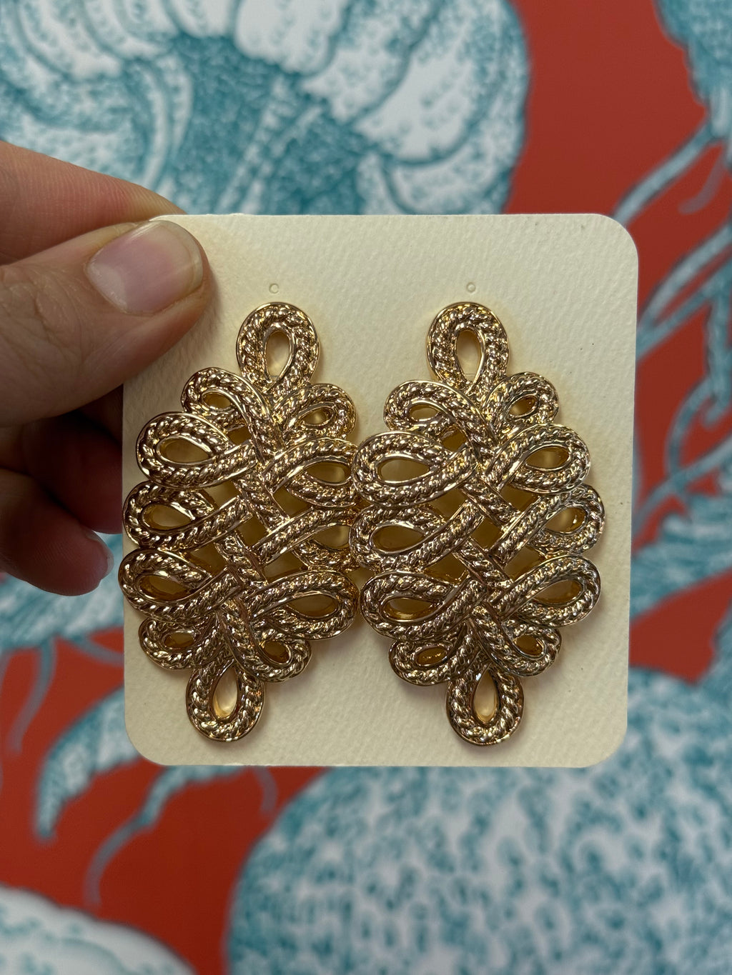 Rope Wrap Metal Post Earrings