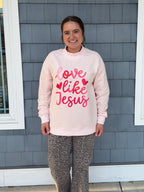 Love like Jesus Oversized Mock Neck Sweatshirt