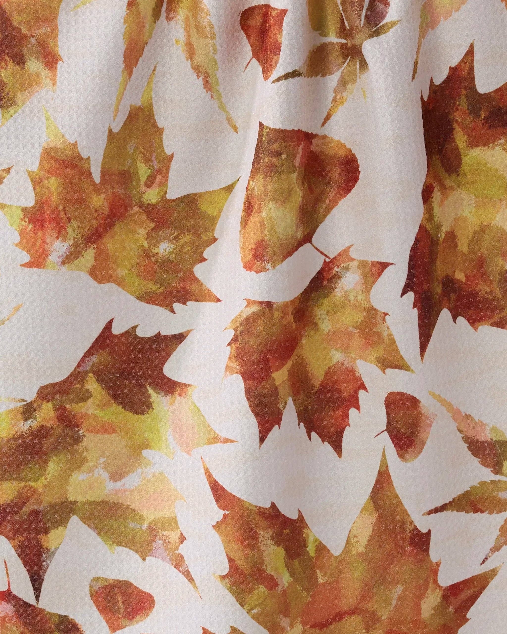 Painted Fall Tea Towel Geometry