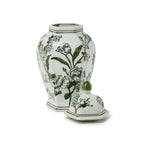 Green & White Temple Jar
