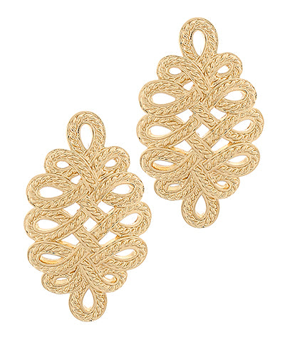 Rope Wrap Metal Post Earrings
