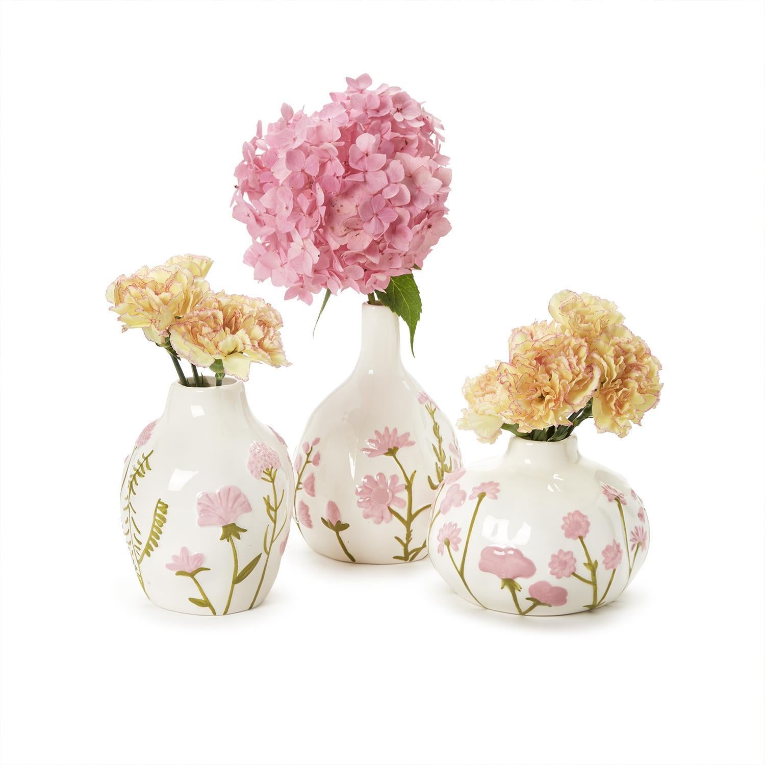 Pink Floral Vases