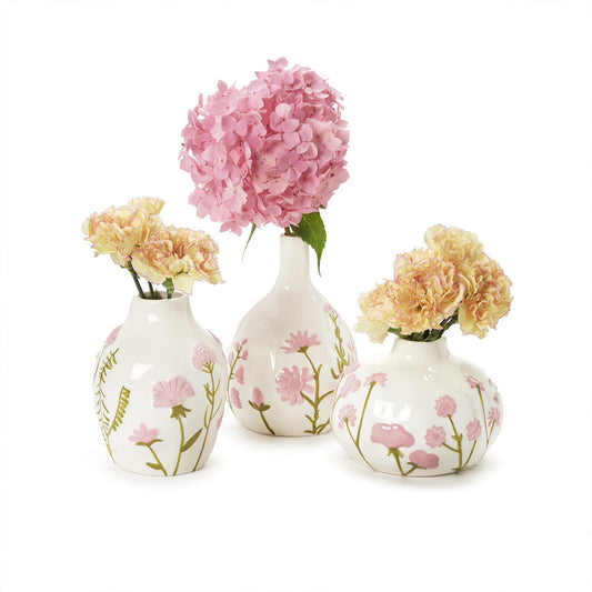 Pink Floral Vases