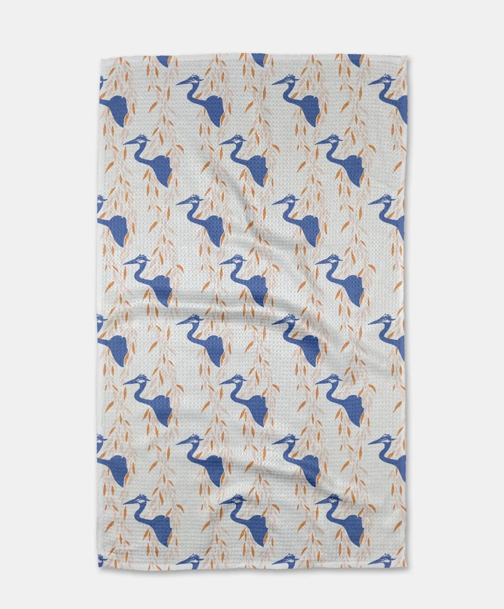 Blue Heron Tea Towel Geometry